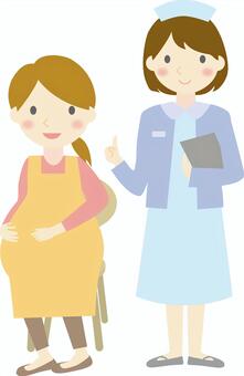 Nurse and pregnant women Nurse and pregnant women