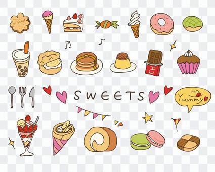 Hand-drawn sweets Hand-drawn sweets