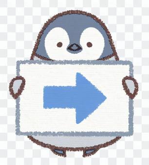 Information card right penguin chick Information card right penguin chick