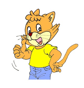 Anthropomorphic cat pose Anthropomorphic cat pose