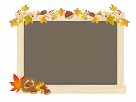 Autumn board chestnuts Autumn board chestnuts
