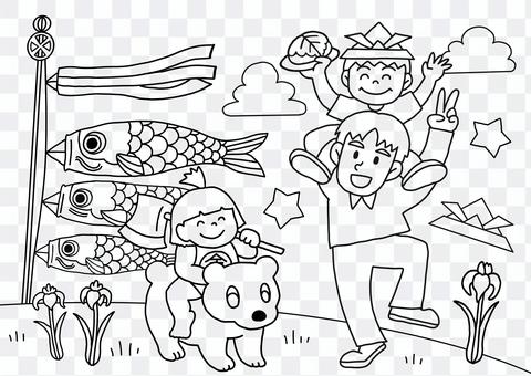 七五三の塗り絵 2077692 Free Download Illustac