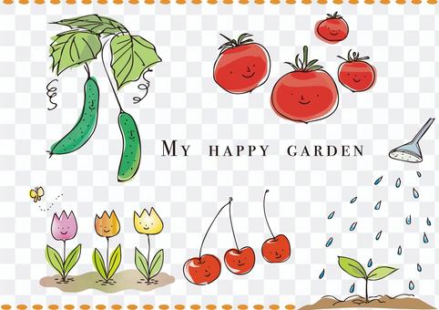 Vegetables and flowers in the vegetable garden Vegetables and flowers in the vegetable garden