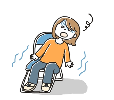 A woman who collapses due to anemia A woman who collapses due to anemia