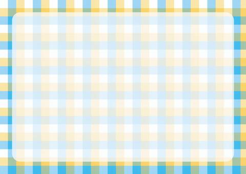 Gingham check frame yellow × light blue Gingham check frame yellow × light blue