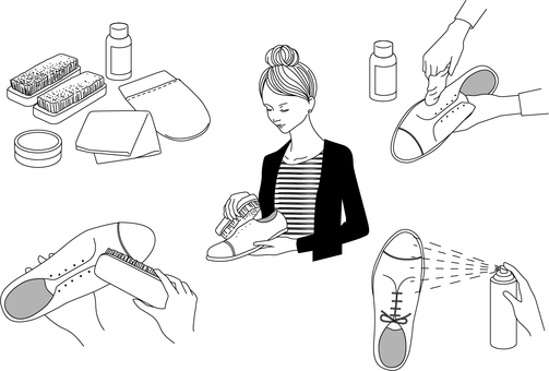 Illustration of shoe shine Illustration of shoe shine