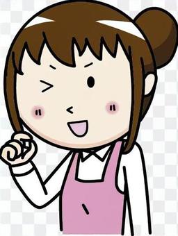 Woman winking Woman winking