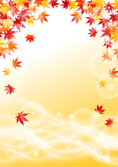 Glitter background vertical of autumn leaves and running water Glitter background vertical of autumn leaves and running water