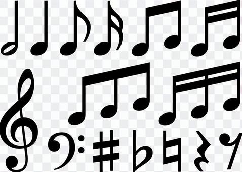Musical note set Musical note set