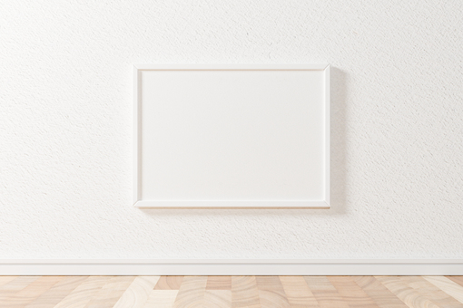 White A4 picture frame mockup 3DCG White A4 picture frame mockup 3DCG