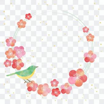 Plum _ Pastel _ round frame Plum _ Pastel _ round frame
