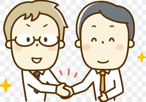 A businessman who shakes hands A businessman who shakes hands