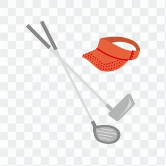 Golf club and sun visor Golf club and sun visor