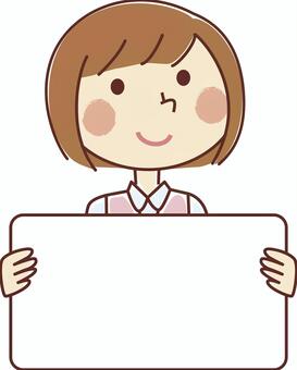 Female company worker (board) Female company worker (board)