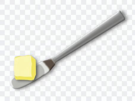 Butter knife with butter Butter knife with butter
