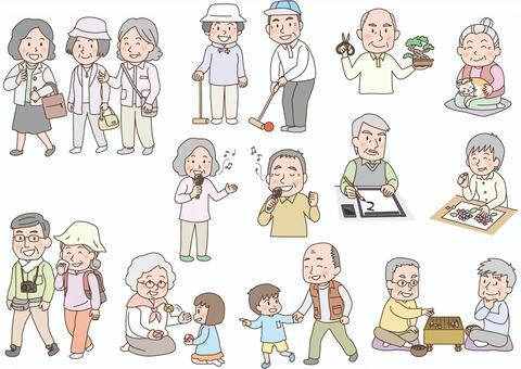 Elderly people lively hobby activities Elderly people lively hobby activities