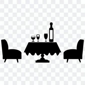 Dining room set_silhouette material Dining room set_silhouette material