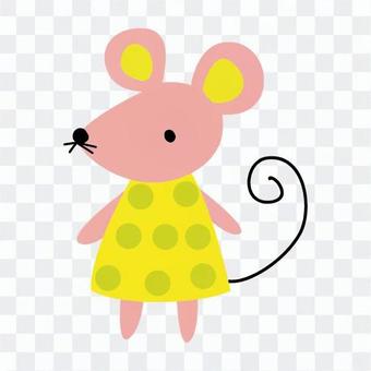 Mouse dressed in yellow clothes Mouse dressed in yellow clothes