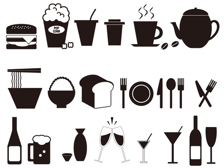 Icons used in restaurants, etc. Icons used in restaurants, etc.