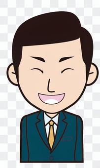Male office worker (laughter) Male office worker (laughter)