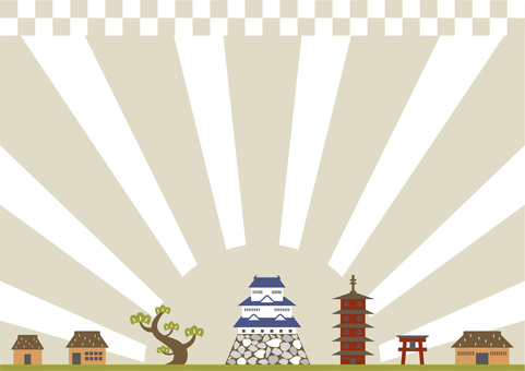 Castle town scenery Castle town scenery