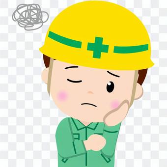 Construction worker _ upper body (worrying) Construction worker _ upper body (worrying)