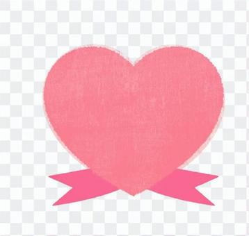 Heart and ribbon Heart and ribbon