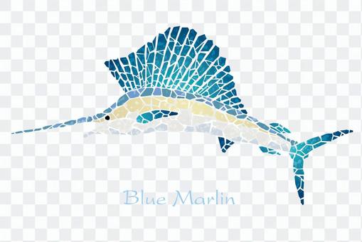 Mosaic art Blue Merlin Mosaic art Blue Merlin