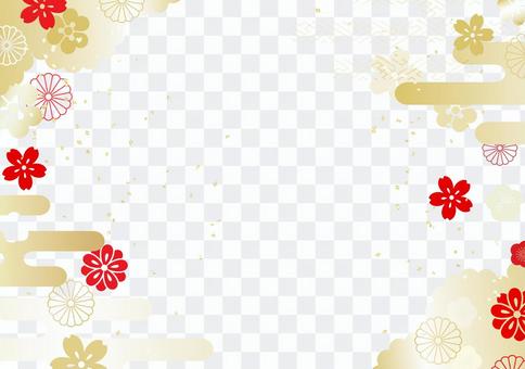 And the handle golden white red chrysanthemum And the handle golden white red chrysanthemum