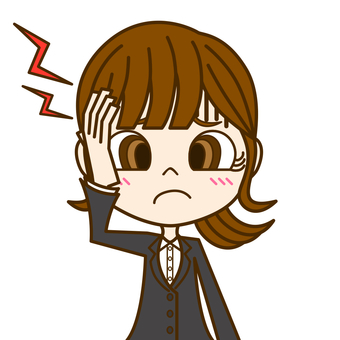 Woman suffering from headache ① / suit Woman suffering from headache ① / suit
