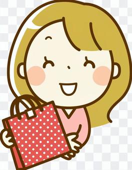 Apparel shop clerk handing goods Apparel shop clerk handing goods