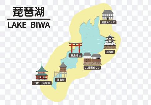 Illustration of Lake Biwa Illustration of Lake Biwa