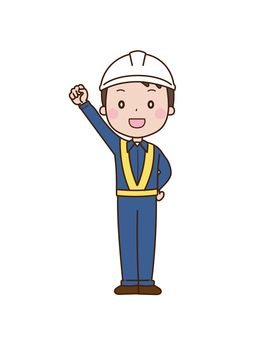 Energetic worker Male Construction site Construction industry Energetic worker Male Construction site Construction industry