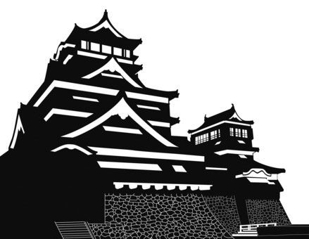 Kumamoto Castle Silhouette Kumamoto Castle Silhouette