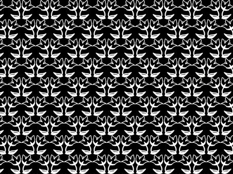 Modern floral pattern 12 white / black background Modern floral pattern 12 white / black background