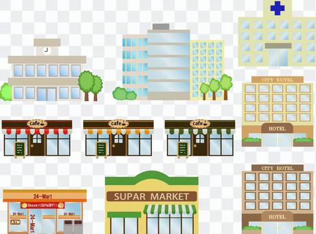 Building set illustration Building set illustration