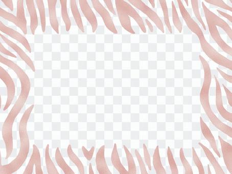 Tiger pattern frame pink Tiger pattern frame pink