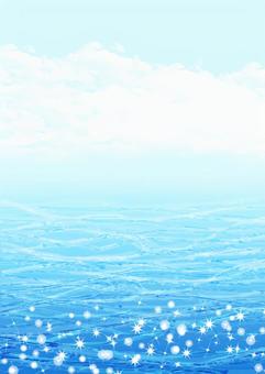 Glittering water and sky Glittering water and sky