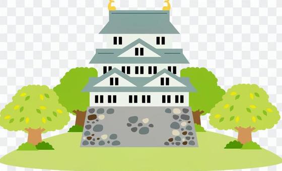 Green and castle Green and castle