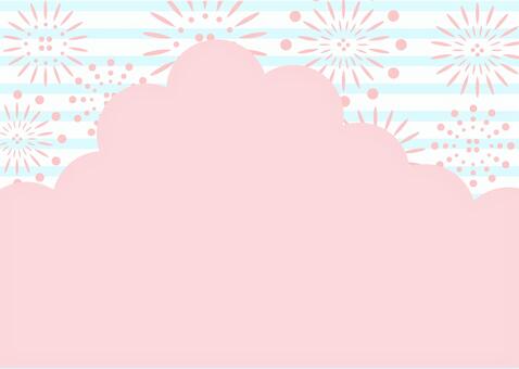 花火 吹出し ストライプ背景 1621379 - Free Download - illustAC