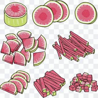 How to cut red radish How to cut red radish
