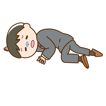 A man in a fallen suit A man in a fallen suit