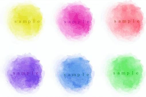 Watercolor circle icon Watercolor circle icon