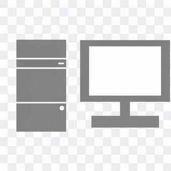 Desktop PC flat design Desktop PC flat design