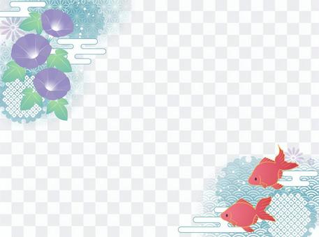 Goldfish and morning glory Goldfish and morning glory
