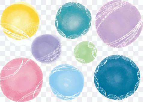 Cute watercolor hand-painted frameset Cute watercolor hand-painted frameset