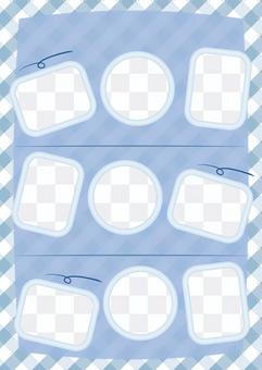 Refreshing check photo album blue general-purpose version Refreshing check photo album blue general-purpose version