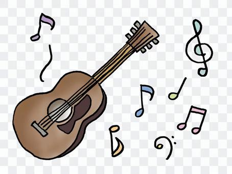 Guitar and notes Guitar and notes