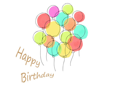Balloon illustrations that can be used for birthdays Balloon illustrations that can be used for birthdays