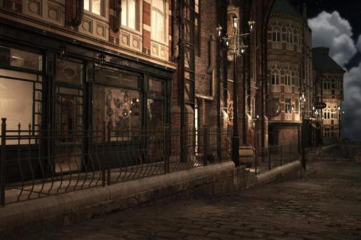 Magical country night street corner Magical country night street corner